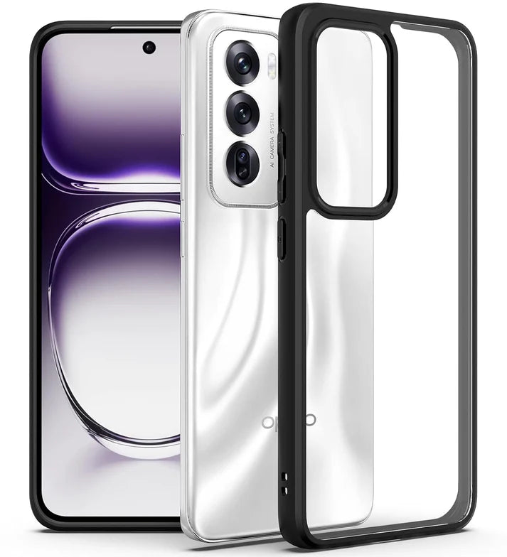 Oppo Reno 12 Back Cover Case | Hybrid - Black
