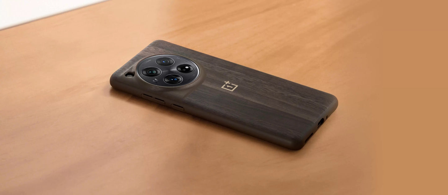 OnePlus 12 Walnut Texture Bumper Case Brown