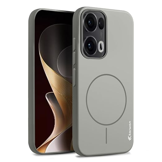 KARWAN®️Magnetic Ultra Slim-Fit Back Case Cover for Oppo Reno 13 Pro |Hard PC Case Cover| Ultra-Thin & Light Weight with [Ultra Premium Feel] Case for Oppo Reno 13 Pro(6.7")(Grey)