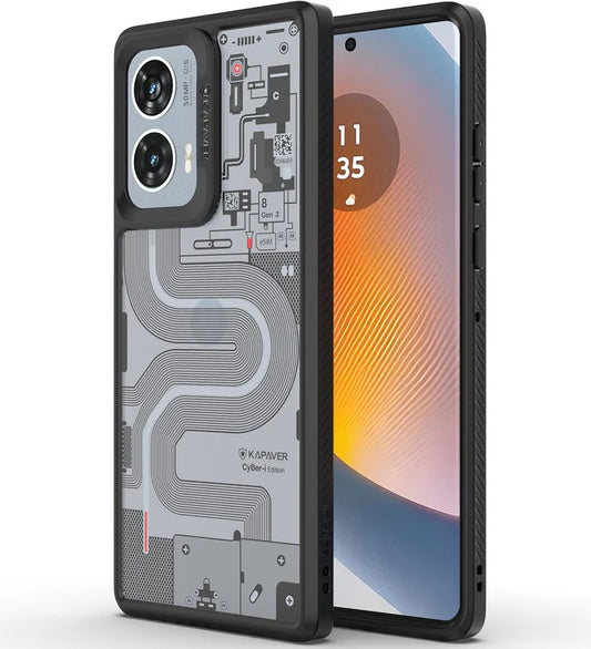 Motorola Edge 50 Fusion Back Cover Case | Impulse - CyBer-i Edition - Black