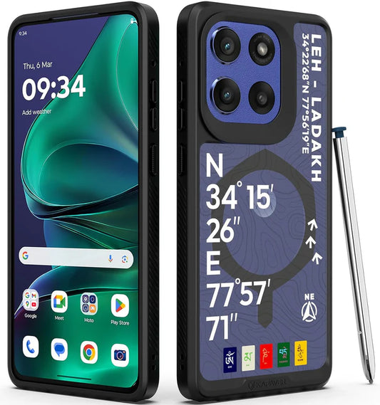 Motorola Edge 60 Stylus Back Cover Case | GPS Edition (Leh-Ladakh) Mag X - Black