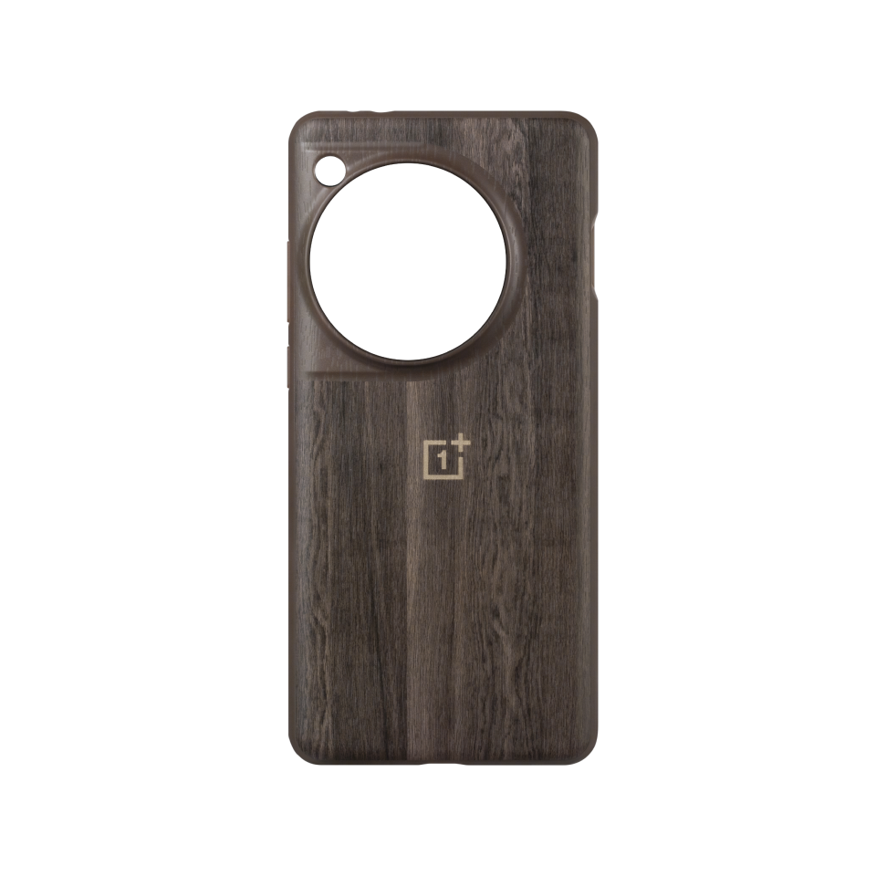 OnePlus 12 Walnut Texture Bumper Case Brown
